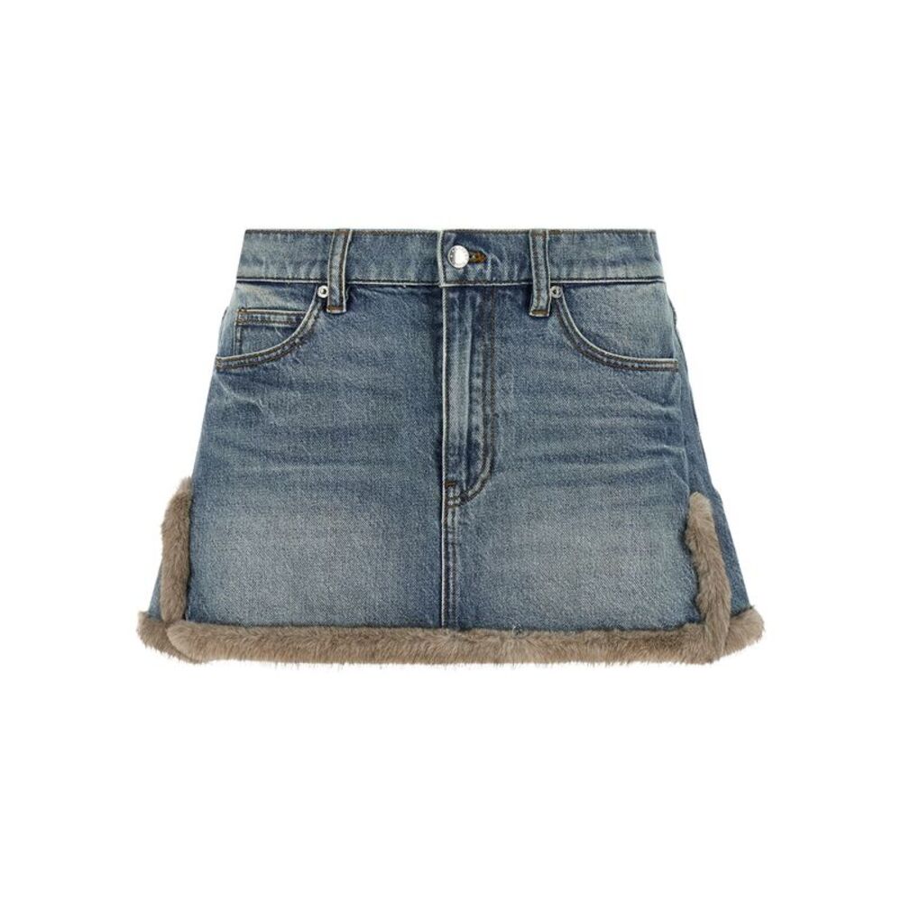 DENIM X ALEXANDER WANG Blue Cotton Long Women's Skirt